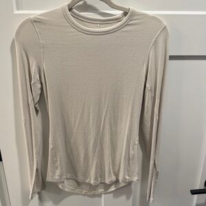lululemon athletica Beige Long Sleeve Top
